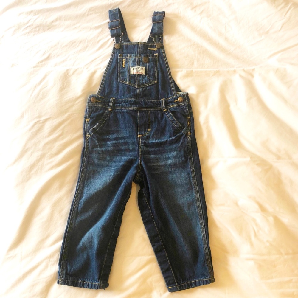 OshKosh B’gosh Denim Overalls, size 24 months